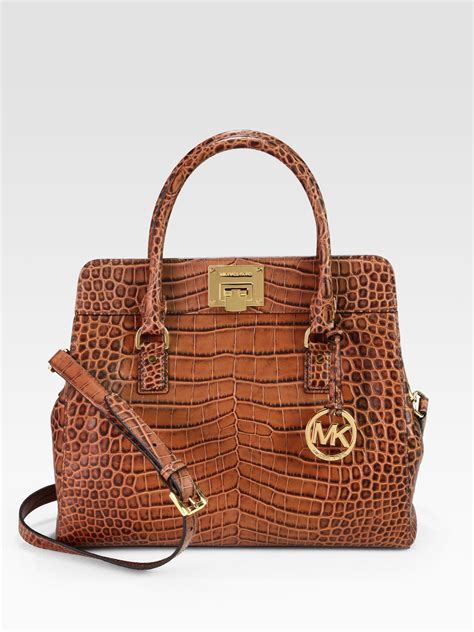 Michael Kors Alligator Leather Handbag .